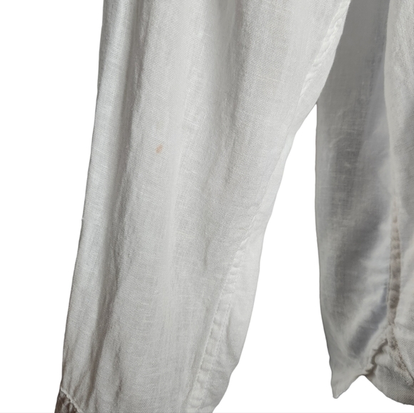 Rails Charli Embroidered Linen Blend Button Up Shirt Long Sleeve White Sz Large - Picture 9 of 12